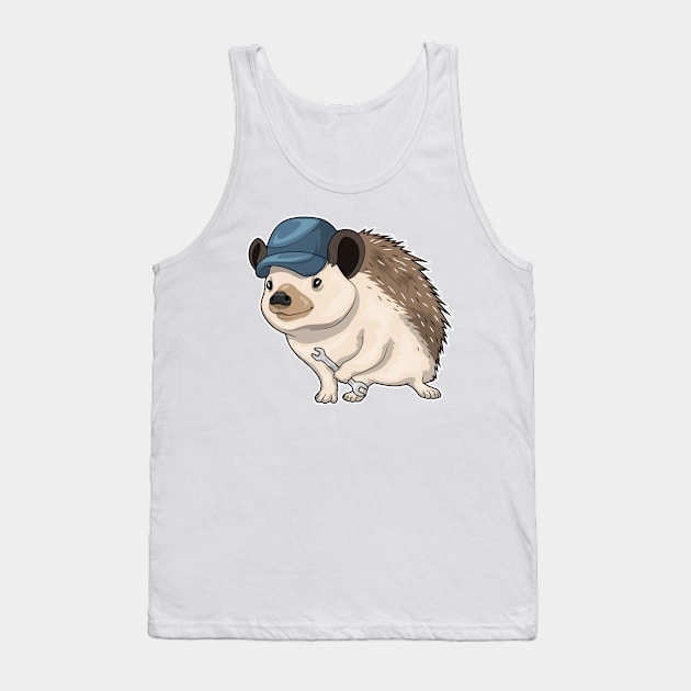 Hedgehog Craftsman Wrench Tank Top by Markus Schnabel